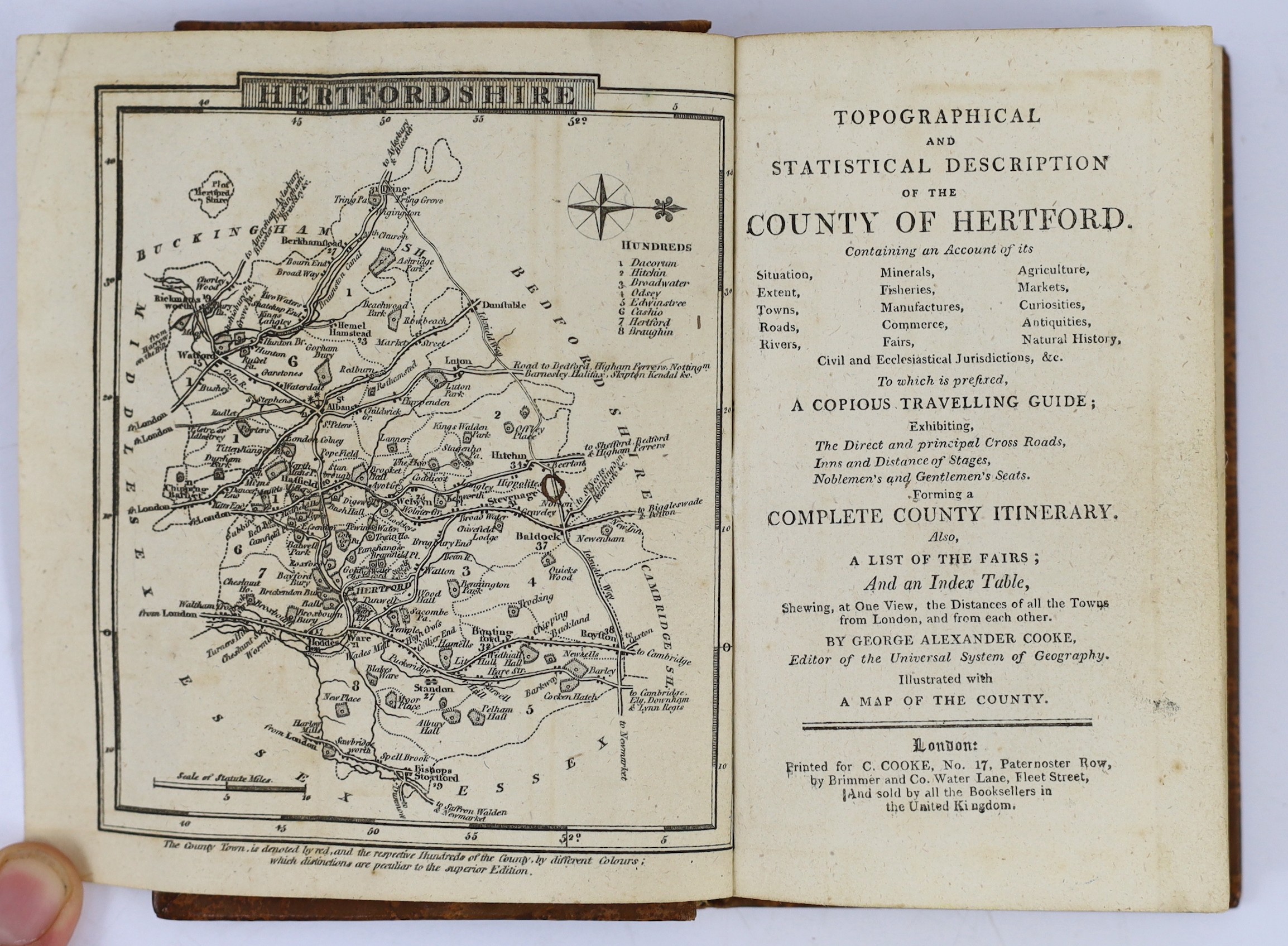 HERTS: Fifteen Engravings, being Views of the Ancient Town of Hertford...and Christ's Hospital, London... 15 captioned plates (no letterpress issued); original printed wrappers, cr.8vo. Hertford, 1830
